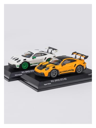 ZHRDWE Modellauto Metall 1:64 Für Porsche911 992GT3RS Erwachsene Sammler Sport Rennwagen Spielzeug Modell Statische Anzeige(Yellow) von ZHRDWE