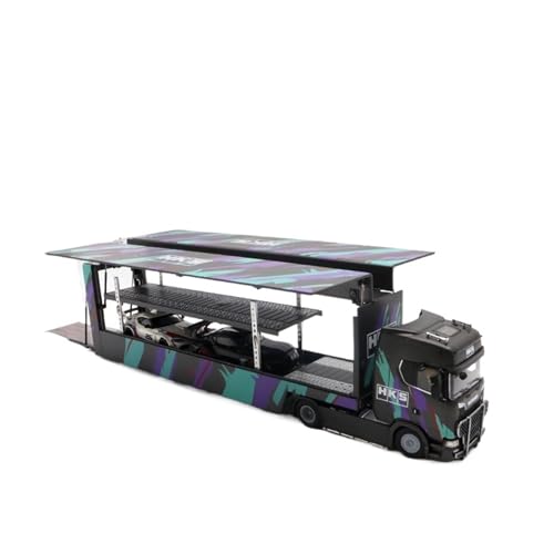ZHRDWE Modellauto Metall 1:64 Für Scania 730S V8 Doppelstocktransporter Druckguss-Metallauto-Spielzeugmodell-Sammlungsfahrzeug-Souvenir-Display-Geschenk Spielzeugauto von ZHRDWE