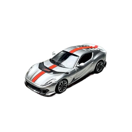 ZHRDWE Modellauto Metall 1:64 Für Tänzelndes Pferd 812C Miniaturfahrzeug Legierung Sportwagen Rennmodell Sammlung Display Spielzeug(Gray) von ZHRDWE