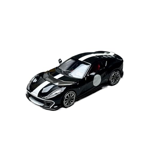 ZHRDWE Modellauto Metall 1:64 Für Tänzelndes Pferd 812C Miniaturfahrzeug Legierung Sportwagen Rennmodell Sammlung Display Spielzeug(Schwarz) von ZHRDWE