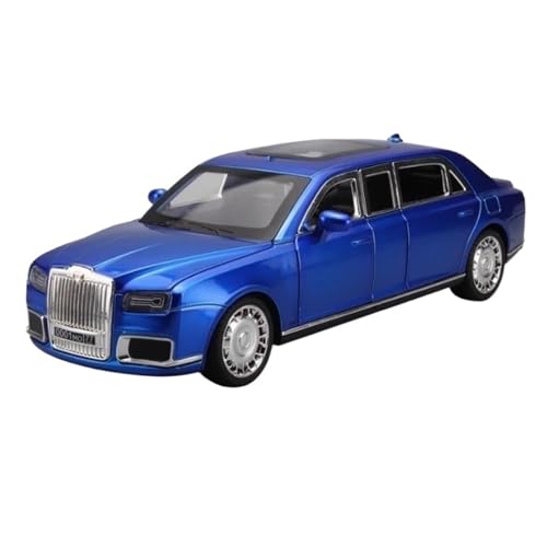 ZHRDWE Modellauto Metall Diecast 1:24 Für Aurus Enat Russische Mit Lichter Spielzeug Urlaub Geschenke Legierung Auto Modell Spielzeugauto(Blau) von ZHRDWE