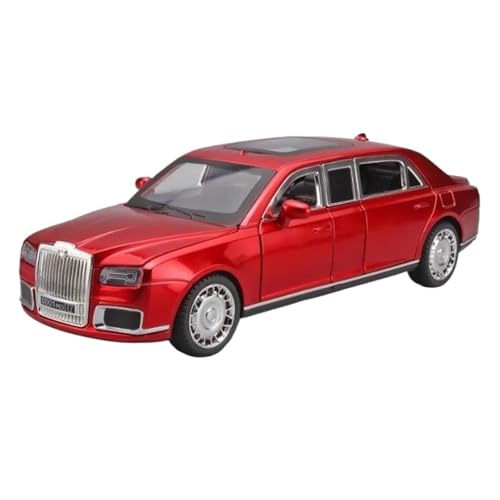 ZHRDWE Modellauto Metall Diecast 1:24 Für Aurus Enat Russische Mit Lichter Spielzeug Urlaub Geschenke Legierung Auto Modell Spielzeugauto(Rot) von ZHRDWE