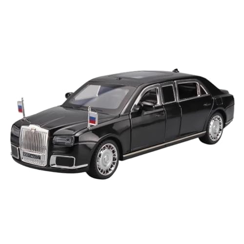 ZHRDWE Modellauto Metall Diecast 1:24 Für Aurus Enat Russische Mit Lichter Spielzeug Urlaub Geschenke Legierung Auto Modell Spielzeugauto(Schwarz) von ZHRDWE