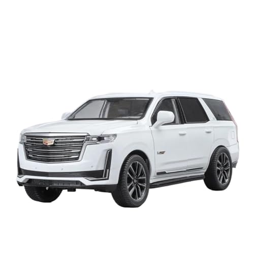 ZHRDWE Modellauto Metall Diecast 1:24 Für Escalade Sound Und Licht Legierung Modell Auto Miniatur Spielzeug Spielzeugauto(White) von ZHRDWE