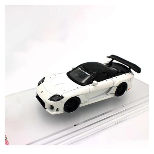 ZHRDWE Modellauto Metall Druckgussmetall 1:64 Für Mazda Rx-7 Widebody Fortune Sports Car Alloy Model Souvenir Collection(White) von ZHRDWE