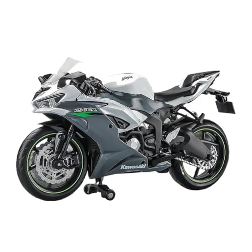 ZHRDWE Motorrad-Spielzeug 1/12 für Kawasaki Ninja ZX-6R Cross-Country-Motorräder, Metall, Straßenrenn-Kollektion, realistische Details, Fahrzeug (grün) von ZHRDWE