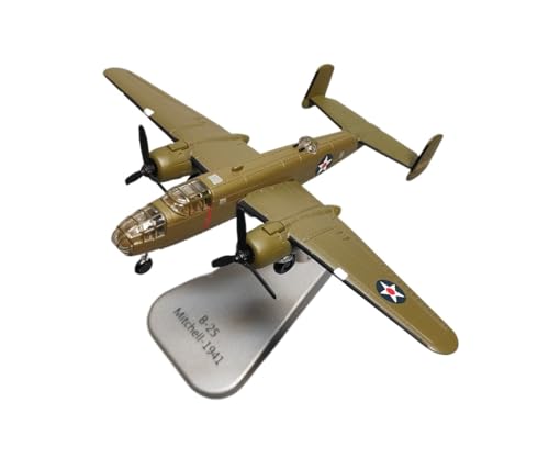 ZHRDWE Spielflugzeug 1/144 Für Druckgussmetall WWII B25 Mitchell Bomber Legierung Modellflugzeug Spielzeug Souvenirsammlung (mit Ständer) Display Geschenk Miniaturmodell von ZHRDWE