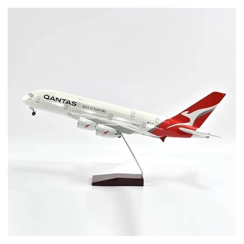 ZHRDWE Spielflugzeug 1/160 Für Airbus A380 Maßstab Druckguss Flugzeugmodell Mit Halterung Szene Sammlung Display Ornament Hobby Spielzeug Miniaturmodell(Color: No Light) von ZHRDWE