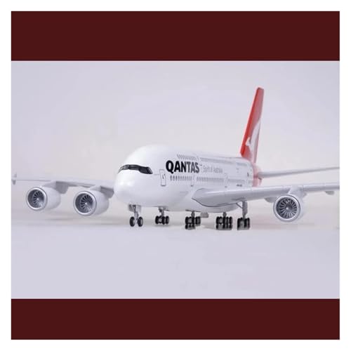 ZHRDWE Spielflugzeug 1/160 Für Airbus A380 Maßstab Druckguss Flugzeugmodell Mit Halterung Szene Sammlung Display Ornament Hobby Spielzeug Miniaturmodell(Color: with Light) von ZHRDWE