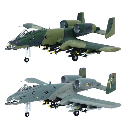 ZHRDWE Spielflugzeug 1:100 Für Maßstab Angriff Flugzeug A10 (Lackierte Version) Metall Kämpfer Militär Diecast Flugzeug Modell Miniaturmodell(Grün) von ZHRDWE