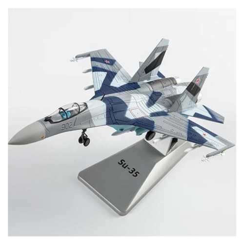 ZHRDWE Spielflugzeug 1:100 Für Maßstab SU-35 Kampfjet SU35 Kampfflugzeugmodell Vorgefertigtes Militärflugzeug Display Gedenksammlung Miniaturmodell von ZHRDWE