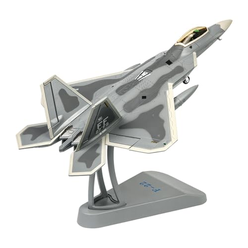 ZHRDWE Spielflugzeug 1:72 Maßstab Druckguss Metall F22 Raptor Kampfflugzeugmodell F-22 Modellflugzeug Legierung Militärische Ausstellungsmodell Sammlung Geschenk Miniaturmodell von ZHRDWE