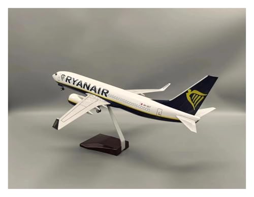 ZHRDWE Spielflugzeug 1:85 Für Maßstab B737-800 Großes Flugzeugmodell RYANAIR Mit Basisfahrwerken Harz-Miniaturflugzeug Für Die Sammlung Miniaturmodell von ZHRDWE