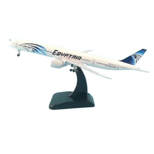 ZHRDWE Spielflugzeug 20 cm Für EgyptAir Boeing B777 Druckguss-Metallflugzeugmodell Spielzeug (mit Fahrwerk) Spielzeug Kreative Ornamente Miniaturmodell von ZHRDWE