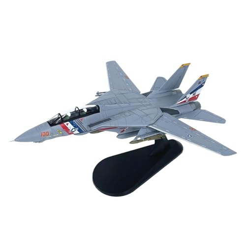 ZHRDWE Spielflugzeug F-14D Tomcat 1:100 Für (mit Ständer) Druckgusslegierung Düsenjäger VrF-2 Bounty Hunter Final Cruise Flugzeugmodell Hobbyist Sammlung Display Geschenk Miniaturmodell von ZHRDWE