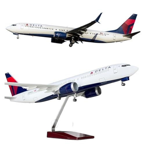 ZHRDWE Spielflugzeug Maßstab 1:150 Für 47 cm Air Airbus B737 Mit Lichtern Und Unterrad Flugzeugmodell Aus Metalldruckguss Spielzeug Kreative Ornamente Miniaturmodell von ZHRDWE