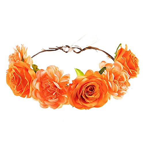 Fascinator für Damen, Blume, Fascinator für Frauen, Hochzeits-Fascinator-Hut, Netzfedern, Stirnband, Orange, Einheitsgröße Fascinator für Damen, Blume, Fascinator für Frauen, Hochzeits-Fascinator-Hut, Netzfedern, Stirnband, Orange, Einheitsgröße von ZHSH