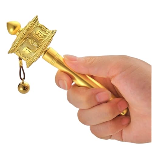 Tibetisches Gebetsrad, tragbares Gebetsrad, tragbares Gebetsrad, tibetisches Gebetsrad, Gebetsrad mit Holzgriff, Handgebet, Segen, Tibetisches Gebetsrad, tragbares Gebetsrad, tragbares Gebetsrad, tibetisches Gebetsrad, Gebetsrad mit Holzgriff, Handgebet, Segen, von ZHSH