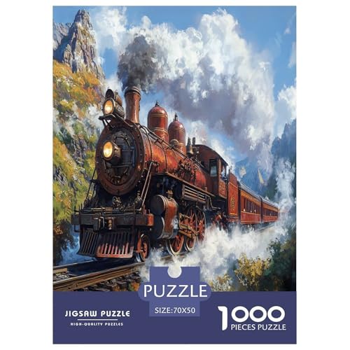 Dampfzug Puzzles 1000 Teile Schwer Puzzle Spielzeug Lernspiel Impossible Herausforderungsspielzeug Für Erwachsene Und Kinder Ab 14 Jahren 70x50cm/1000pcs Dampfzug Puzzles 1000 Teile Schwer Puzzle Spielzeug Lernspiel Impossible Herausforderungsspielzeug Für Erwachsene Und Kinder Ab 14 Jahren 70x50cm/1000pcs von ZHUICHENG