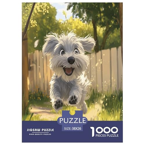 West Highland Weißer Terrier Puzzle 1000-teilige Schwer Puzzle Spielzeug Pädagogisches Spiel Impossible Herausforderungsspielzeug Für Erwachsene Kinder 38x26cm/1000pcs von ZHUICHENG