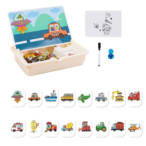 Magnetspiel Puzzle Box, Magnetpuzzle Für Kinder Magnetisches Puzzle Spielzeug Mit Aufbewahrungsbox Pädagogisches Magnetspiel Spielzeug Für Alter Von 3+ Jungens Mädchen von ZHUMCCY
