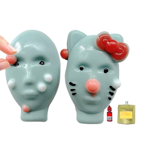 Pimple Popper Toy, 2X Pimple Popper Stress Relief Toy, Wiederverwendbare, Nachfüllbare Lustiges Pickel Ausdrücken Spielzeug Für Kinder Erwachsene von ZHUMCCY