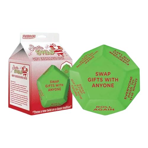 Santa Swap Geschenk Würfel, 2025 Neues Austausch Würfelspiel, 12-seitiger Weihnachtsmann Würfeltausch Für Feiertage Erwachsene Jugendliche Kinder Team, 7,6x7,6cm von ZHUMCCY