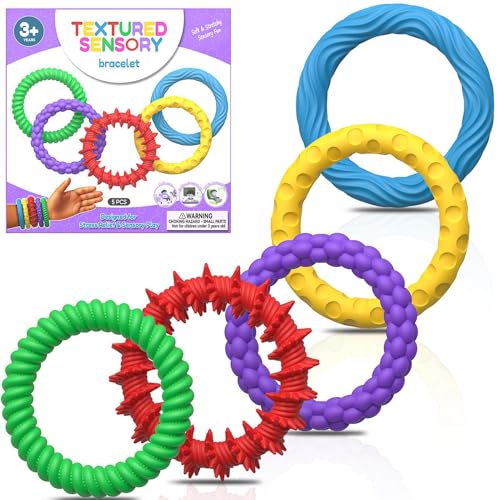 Sensorisches Zappelspielzeug Für Kinder Und Erwachsene, 5 Stück Sensory Fidget Toy Dehnbare Fidget Armband Anti Stress Stretchy Fidget Armband Für Mädchen, Junge, Klassenzimmer Sensorisches Zappelspielzeug Für Kinder Und Erwachsene, 5 Stück Sensory Fidget Toy Dehnbare Fidget Armband Anti Stress Stretchy Fidget Armband Für Mädchen, Junge, Klassenzimmer von ZHUMCCY
