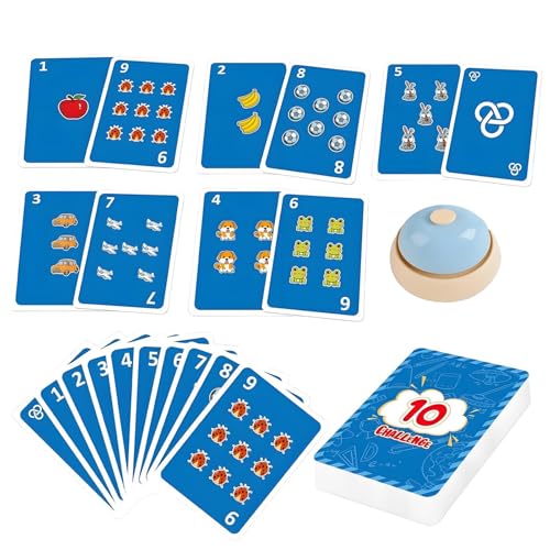 ZHUMCCY Addition Subtraktion Karteikarten,Mathe-Lernspiel für Kindergartenkinder - Mathe-Lernkarten mit Rechenaufgaben im Zahlenraum 0-10 zum Üben & Lernen von ZHUMCCY