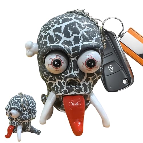 ZHUMCCY Aufzieh Skelett | Uhrwerk Schädel Streich GEH Anhänger | Kreatives Modell Schreibtisch Zubehör Stressabbau Halloween Spaß Dekoration von ZHUMCCY