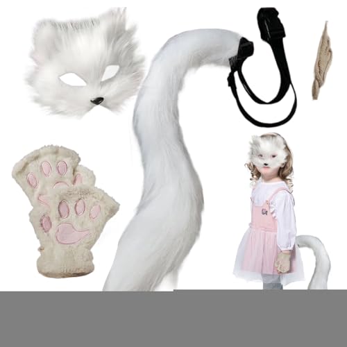 ZHUMCCY Halloween Tier Gesichtsmaske | Tier Gesichtsmaske Kostüm Set,Karneval Kostüm Zubehör Unisex Party Bühnenauftritt von ZHUMCCY