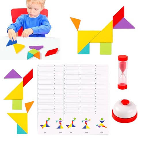 ZHUMCCY Holzblock -Puzzle, Formpuzzle | Reisescheibe - Holzrätsel blockiert Brain Teaser Logic STEM -Bildungsspiele für Partyzeiten im Klassenzimmer von ZHUMCCY