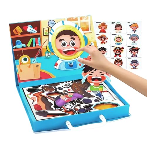 ZHUMCCY Magnetspiele Für Kinder - Zweiseitiges Rollenspiel Spiel | Gesichter Gestalten Puzzle,Für Kinder Mädchen Teens Familie Schule Zuhause Unterricht von ZHUMCCY