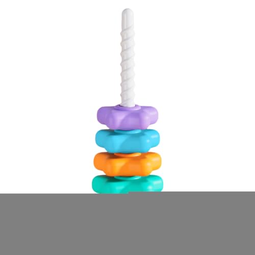 ZHUMCCY Stapelspielzeug für Kinder,Stapelsternspielzeug | Regenbogen-Spin-Stack-Spielzeug,Star Stacking Ring Early Learning Spinner Stacker Spielzeug für über 6 Monate alte Kinder von ZHUMCCY