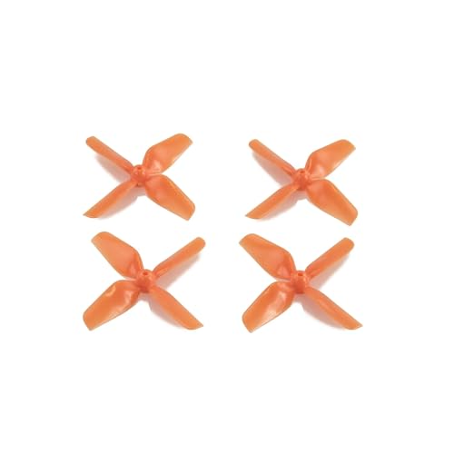 ZHUOHANG 10 Paare (10CW + 10CCW) 1,6X1,6X4 40mm 4-Blatt Micro Whoop ABS Propeller 1,5mm for RC FPV Freestyle Tinywhoop Mobula7 Drohnen(10Pairs Orange 1.5mm) von ZHUOHANG