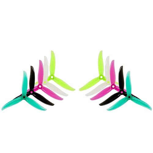ZHUOHANG 16 Paare (16CW + CCW) SBANG 4934 4,9X3,4X3 3-Blatt PC Propeller CW CCW for FPV Freestyle 5 Zoll Drohnen Juicy Sbang DIY Teile(16CW 16CCW Green) von ZHUOHANG