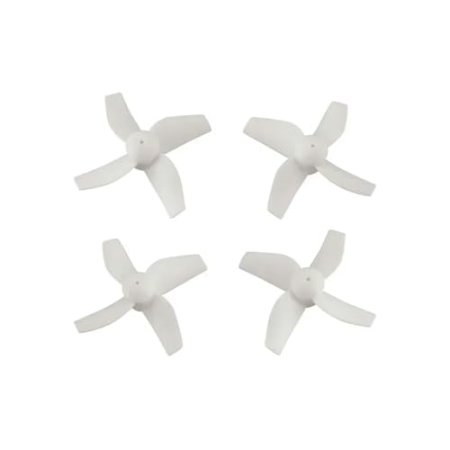 ZHUOHANG 10 Paar (10CW + 10CCW) 31 mm 4-Blatt-Propeller 0,8 mm for Blade Inductrix H36 Tiny6 E010 Tinywhoops Quad Drone 614 615 Brushed Motor(10Pairs White) von ZHUOHANG