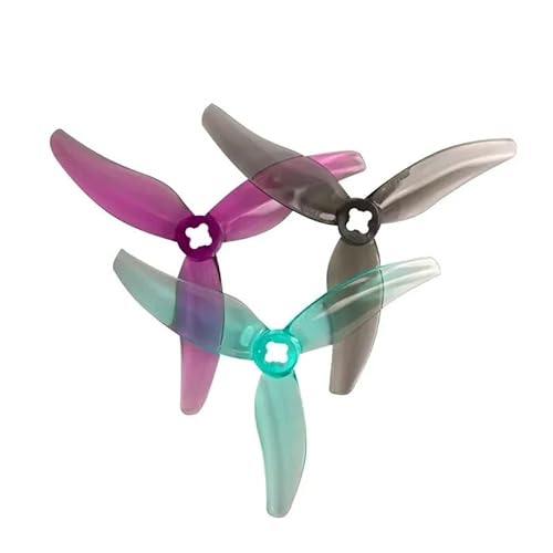 ZHUOHANG 10 Paar (10CW + 10CCW) Hurricane 3630 3,6 x 3 x 3 3-Blatt-PC-Propeller for FPV Freestyle 3,5-Zoll-Drohne 2004(10Pairs Purple) von ZHUOHANG