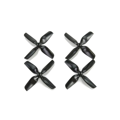 ZHUOHANG 10 Paare (10CW + 10CCW) 1,6X1,6X4 40mm 4-Blatt Micro Whoop ABS Propeller 1,5mm for RC FPV Freestyle Tinywhoop Mobula7 Drohnen(10Pairs Black 1.5mm) von ZHUOHANG