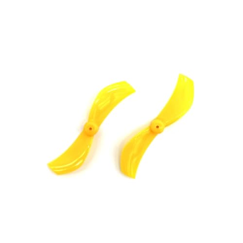 ZHUOHANG 12 Paare (12CW + 12CCW) 40 mm 1610 2-Blatt-Propeller 1 mm 1,5 mm for RC FPV Tinywhoop Micro Drones(12Pairs 1mm Yellow) von ZHUOHANG