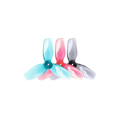 ZHUOHANG 2 Paar 31 mm x 3 1,2 Zoll Propeller 1,2 x 1,1 x 3 3-Blatt-Propeller(2Pairs Red) von ZHUOHANG