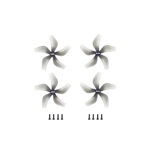 ZHUOHANG 2 Paar 4 Stück G-em-f-an 2925 2,9 x 2,5 x 5 5-Blatt-PC-Propeller T-Halterung for Avata FPV M2 x 7 Schrauben Freestyle 3 Zoll Cinewhoop Drohnen(Grey 4 PCS) von ZHUOHANG