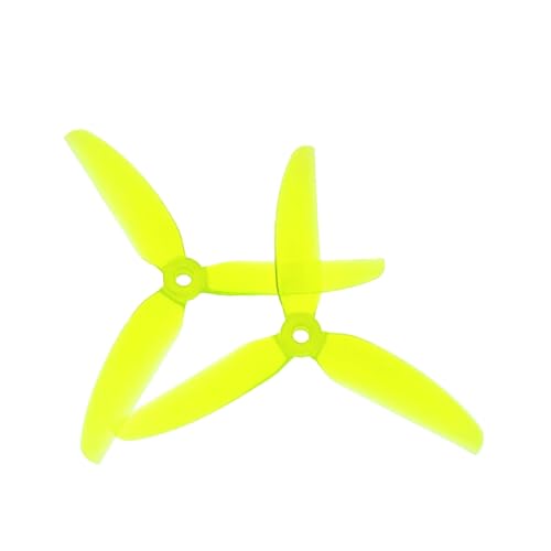 ZHUOHANG 2 Paar 5X4,3X3V2S Propeller 5043 V2 5 Zoll FPV Prop(2Pairs Yellow) von ZHUOHANG