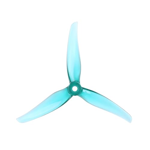ZHUOHANG 2 Paar Nazgul R5 V2 Tri-Blade Prop 5 Zoll FPV Racing Propeller(2Pairs Cyan) von ZHUOHANG