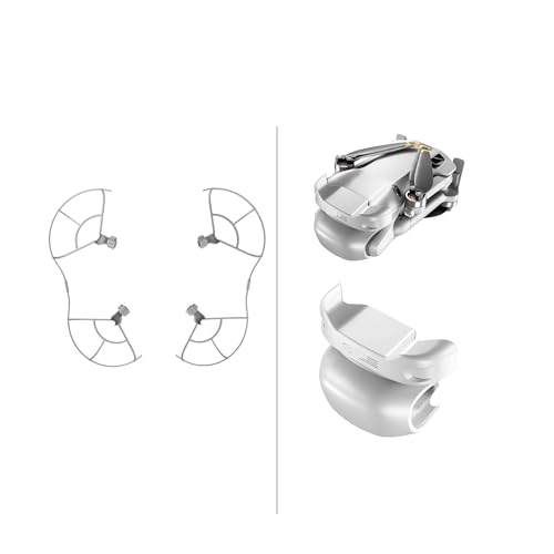 ZHUOHANG Propeller Schutz for Mini 4 Pro Zubehör Ersatzteile Schutz Klinge Stoßstange Drone Klinge Prop Stoßstange Halter Fahrwerk(2 in 1 Set E) von ZHUOHANG