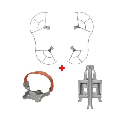 ZHUOHANG Propeller Schutz for Mini 4 Pro Zubehör Ersatzteile Schutz Klinge Stoßstange Drone Klinge Prop Stoßstange Halter Fahrwerk(3 in 1 Set A) von ZHUOHANG