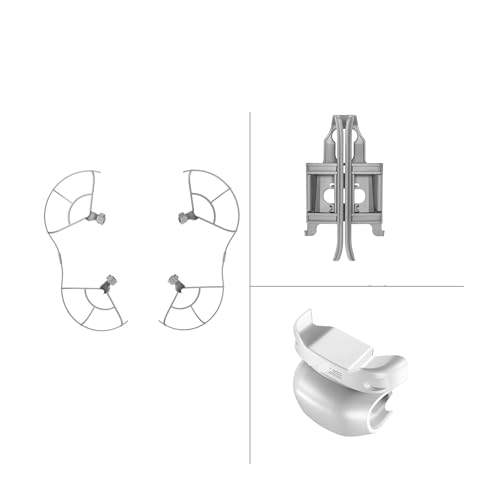 ZHUOHANG Propeller Schutz for Mini 4 Pro Zubehör Ersatzteile Schutz Klinge Stoßstange Drone Klinge Prop Stoßstange Halter Fahrwerk(3 in 1 Set C) von ZHUOHANG