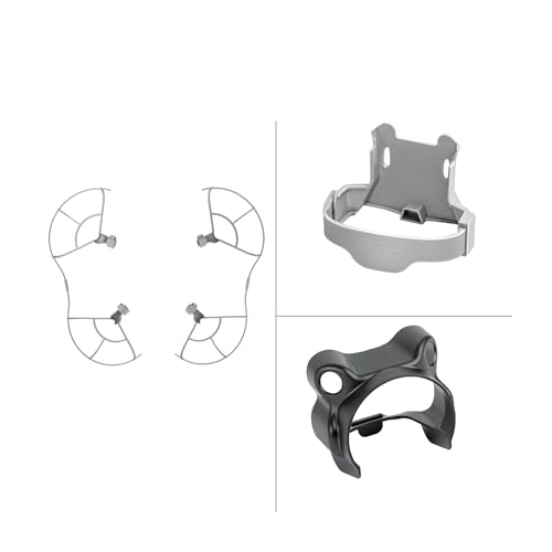 ZHUOHANG Propeller Schutz for Mini 4 Pro Zubehör Ersatzteile Schutz Klinge Stoßstange Drone Klinge Prop Stoßstange Halter Fahrwerk(3 in 1 Set F) von ZHUOHANG