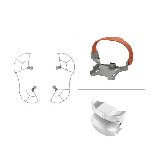 ZHUOHANG Propeller Schutz for Mini 4 Pro Zubehör Ersatzteile Schutz Klinge Stoßstange Drone Klinge Prop Stoßstange Halter Fahrwerk(3 in 1 Set H) von ZHUOHANG