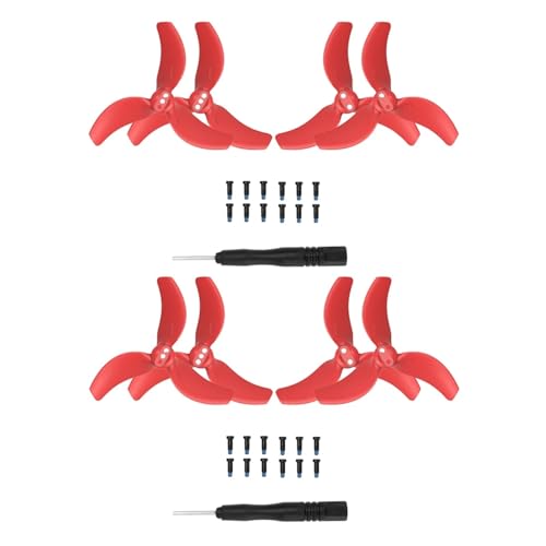 ZHUOHANG for Avata 2 Propeller Drone Prop Zubehör Weniger Geringere Lärm Reduktion Quick Release 3032S Farbe Propeller Zubehör(8pcs Red Props) von ZHUOHANG